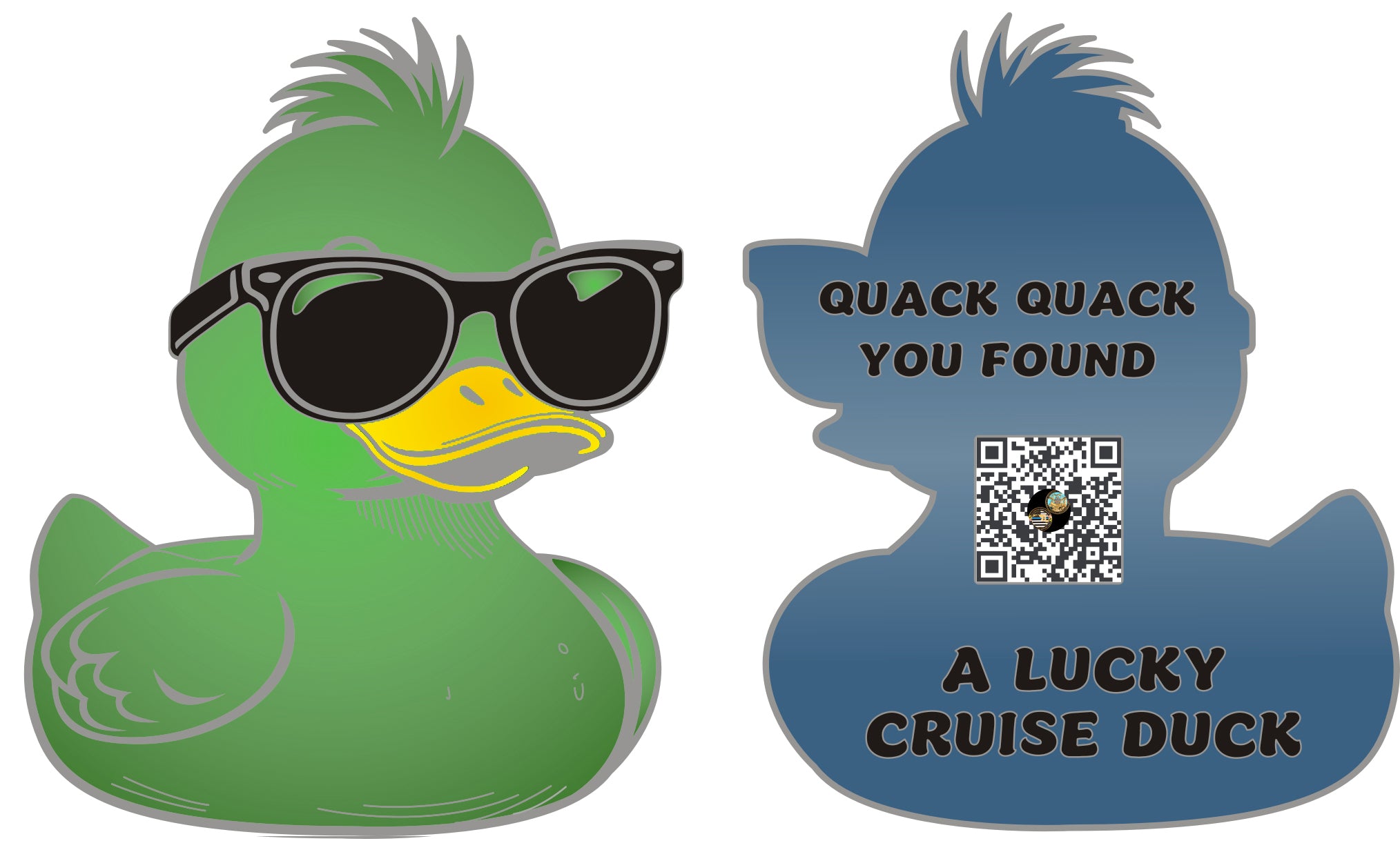 Cruise Duck Challenge Coin w/ Custom QR Code *BULK ORDER ONLY*