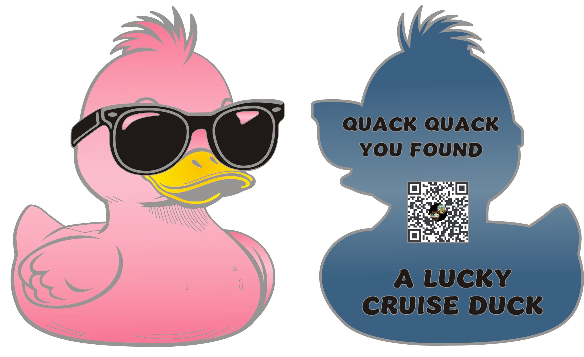 Cruise Duck Challenge Coin w/ Custom QR Code *BULK ORDER ONLY*