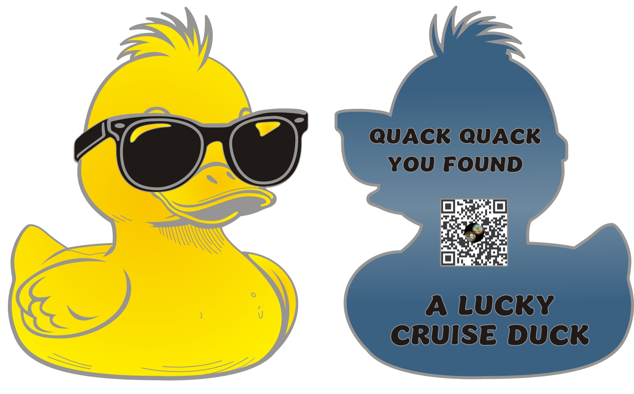Cruise Duck Challenge Coin w/ Custom QR Code *BULK ORDER ONLY*