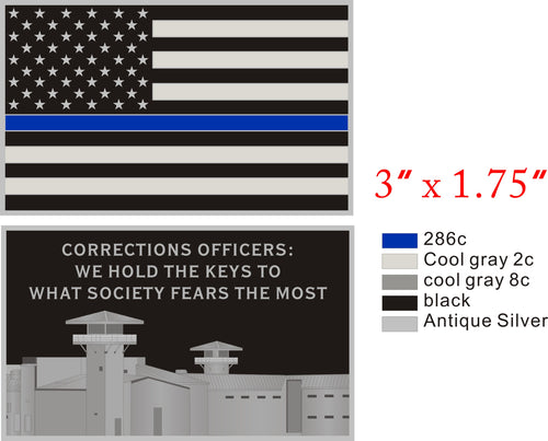 Thin Blue Line Flag Correctional Officer Challenge Coin